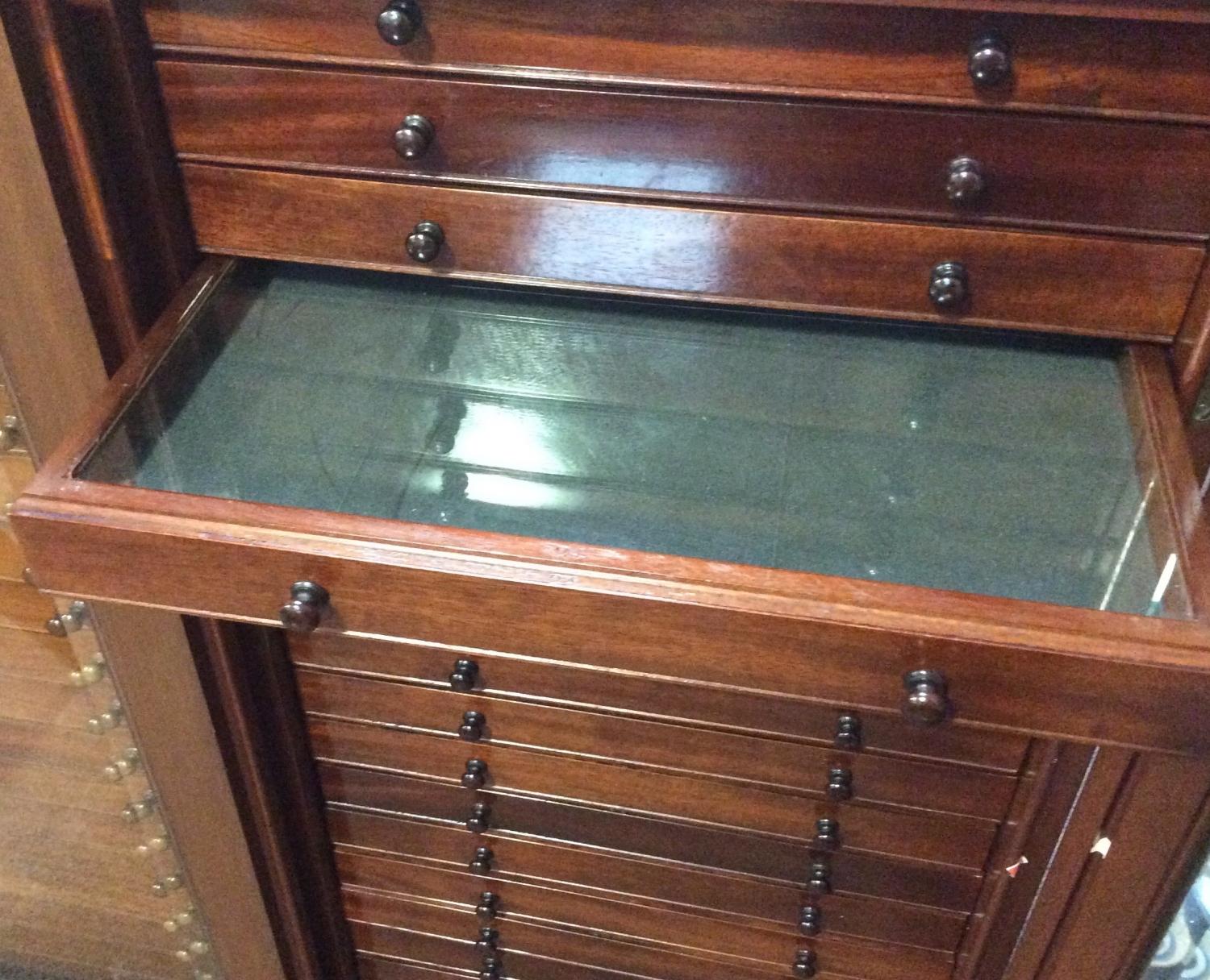 Mahogany 40 drawer collectors cabinet