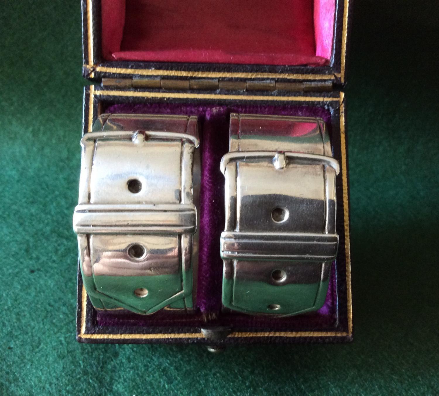 Pair of silver napkin rings by J.Dixon & Sons