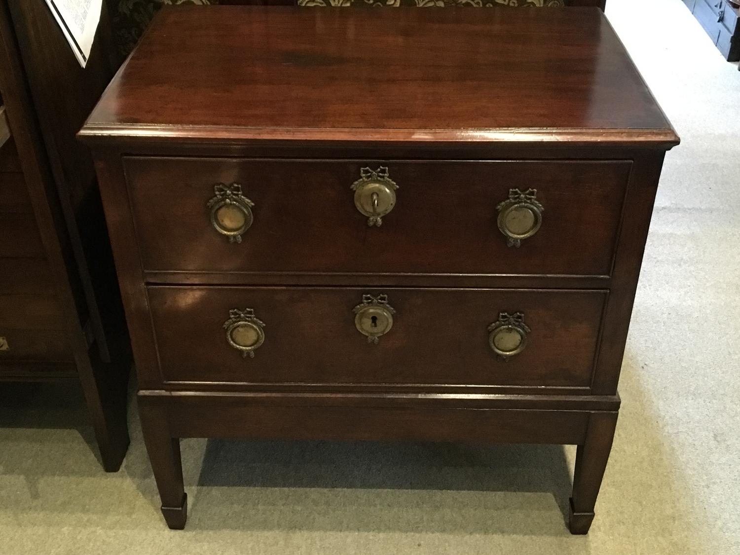 Two drawer chest on stand