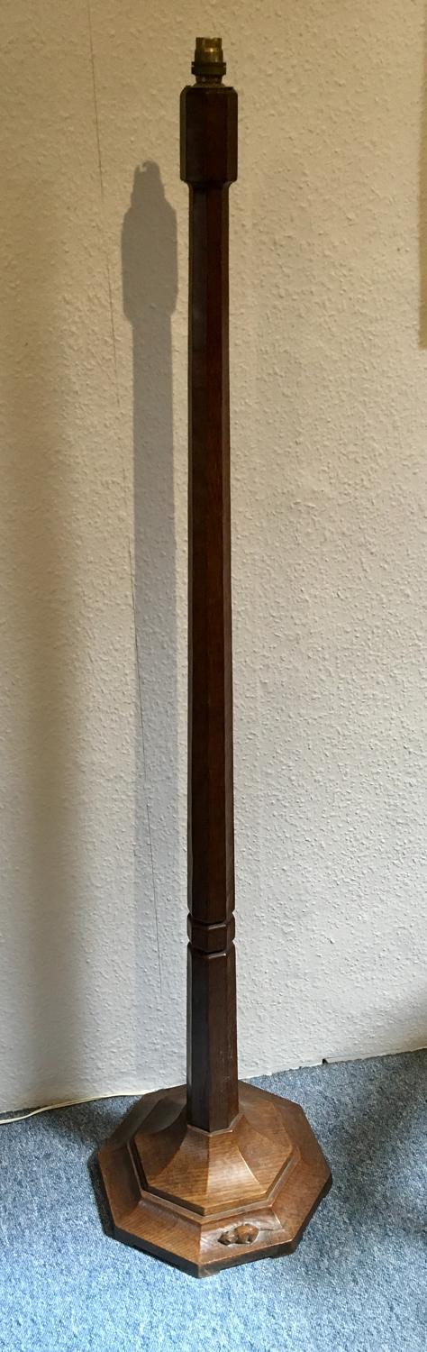 1960's Mouseman Oak Standard Lamp