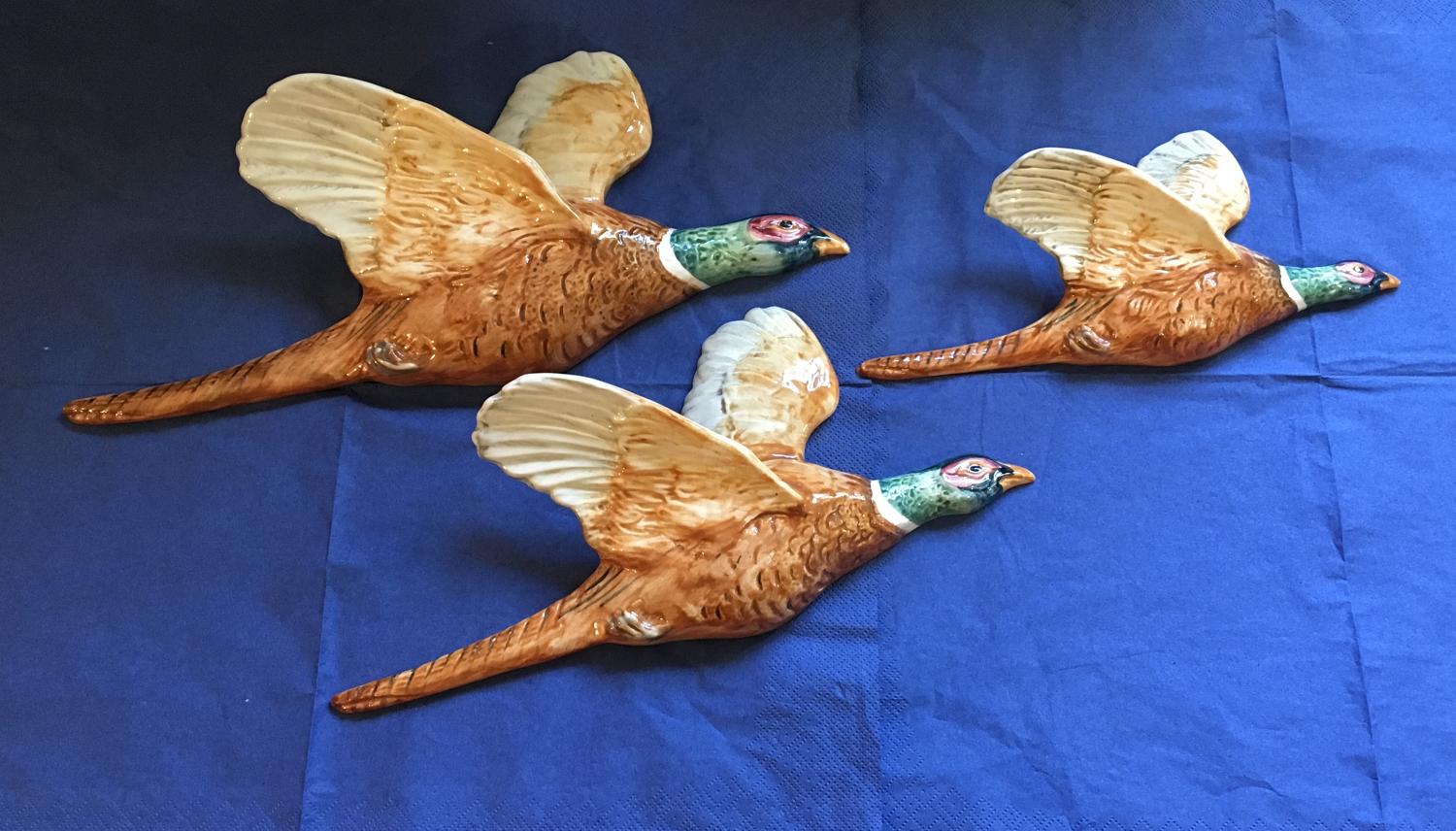 Beswick flying Pheasant wall plaques