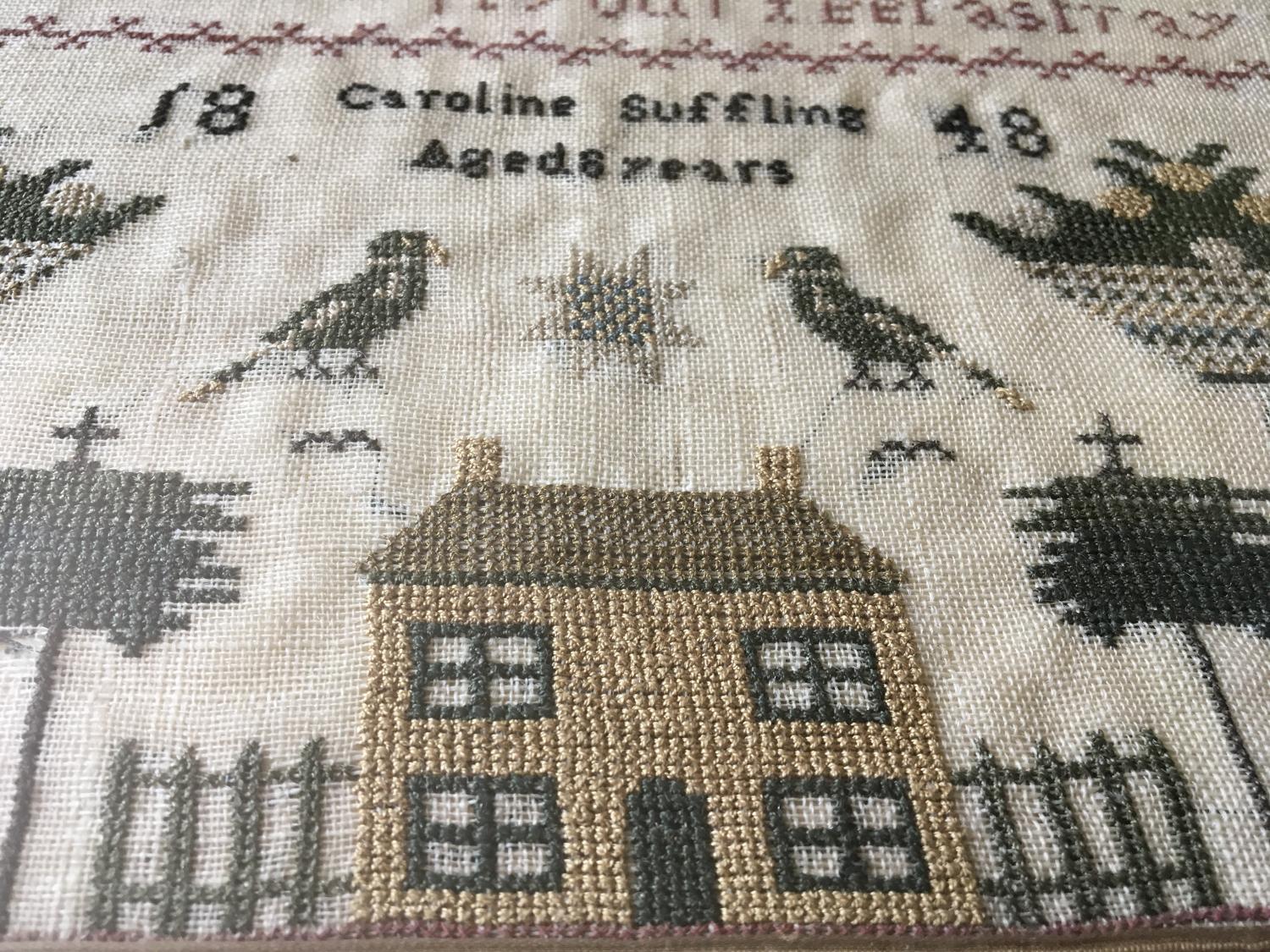 Early Victorian Sampler dated c1848