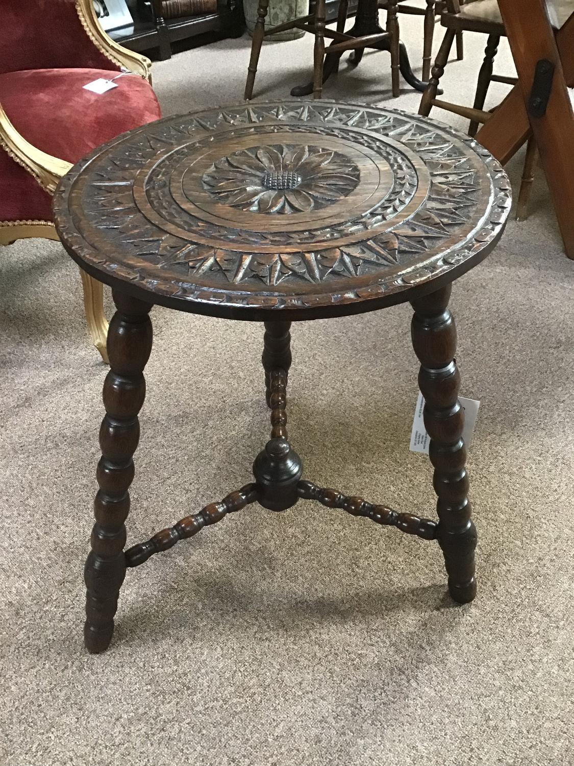 Carved Cricket Table