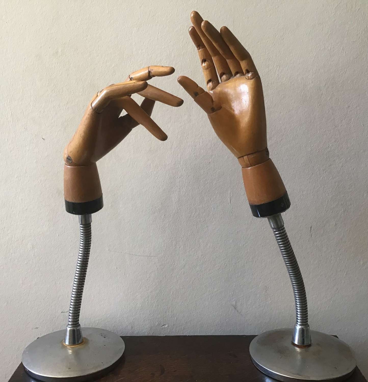 Pair of articulated artists hands or shop display