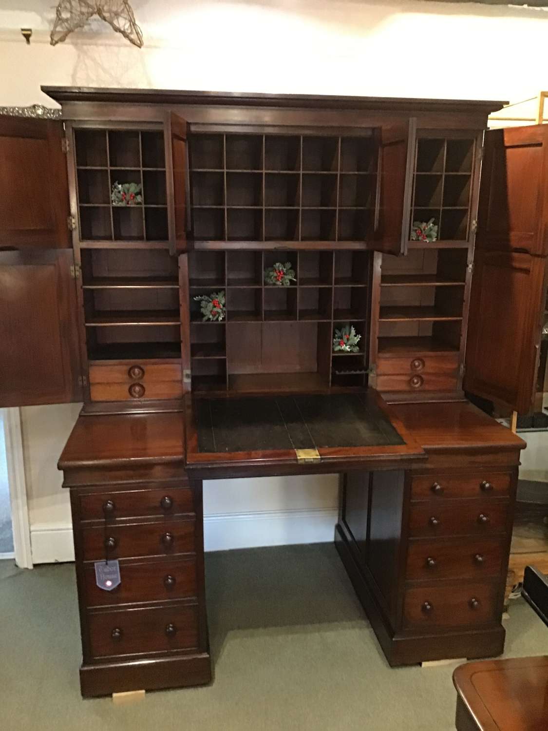 Country House Estate Office Desk and Cabinet