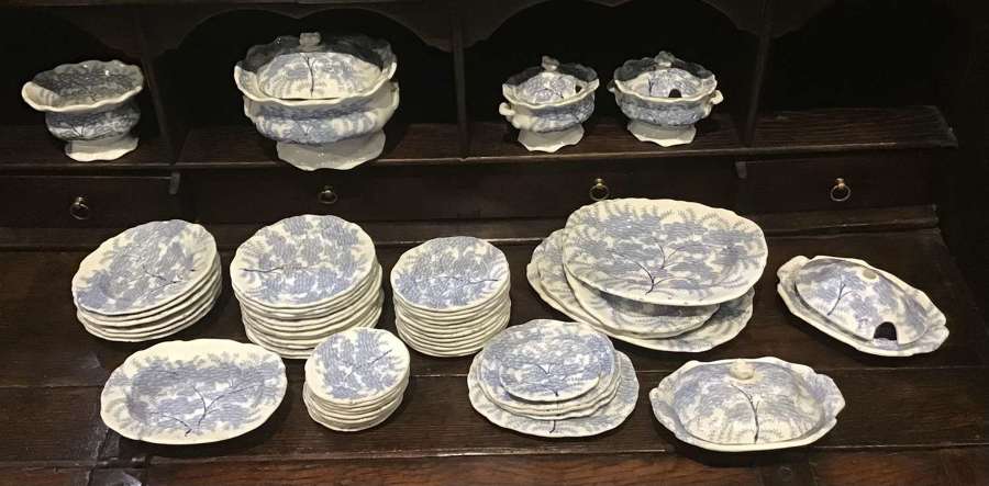 Rare set of child’s miniature dinner service by Alcock & Co